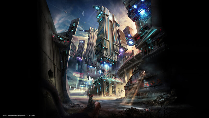 Rat in Futuristic City