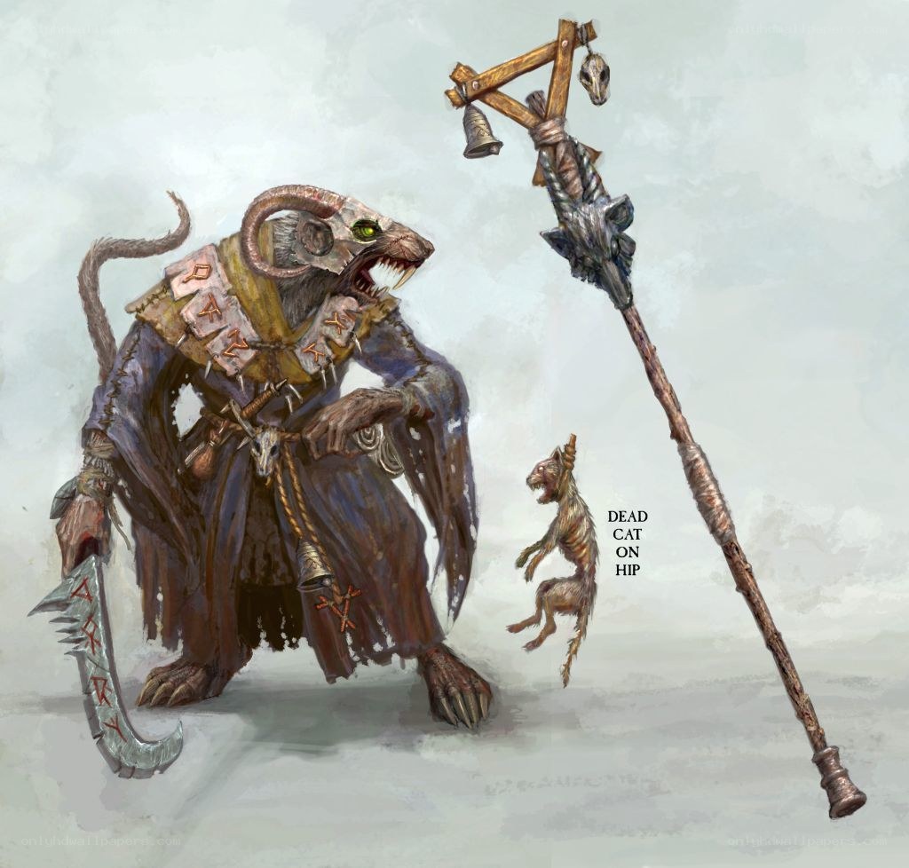 Rat-like creature with staff