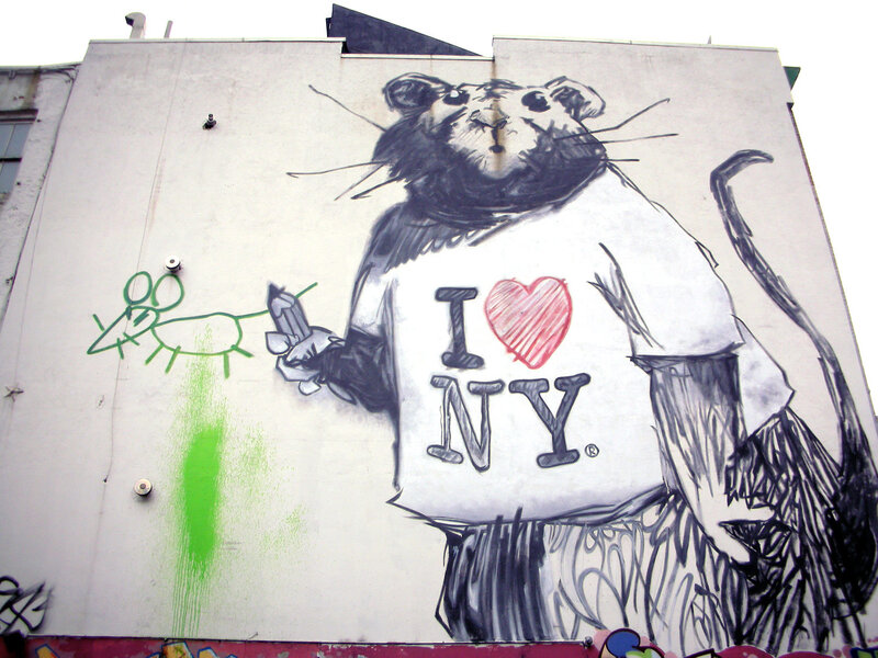 Rat mural in New York