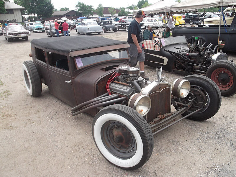 Rat rod hot rod at car show