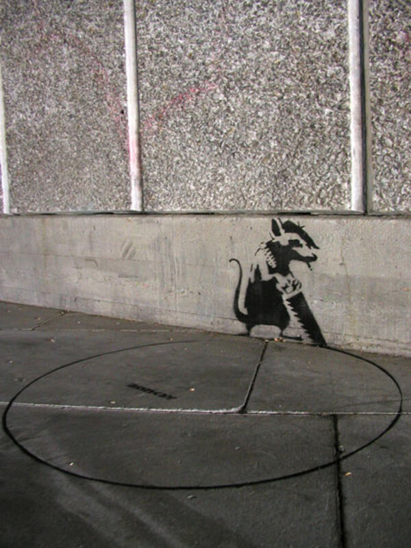 Rat Stencil Graffiti
