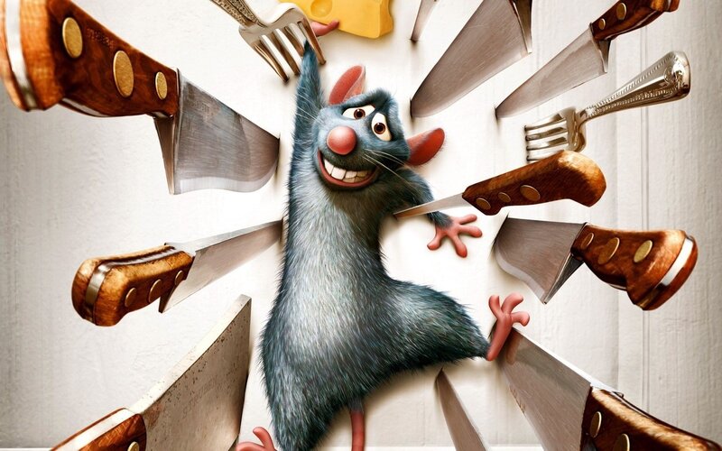 Rat Surrounded by Knives