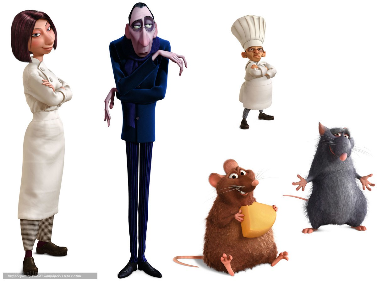 Ratatouille characters collage