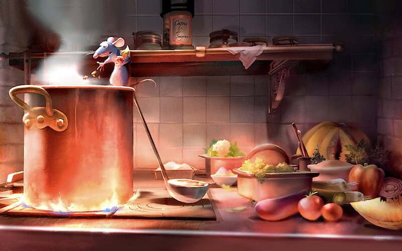 Ratatouille kitchen scene