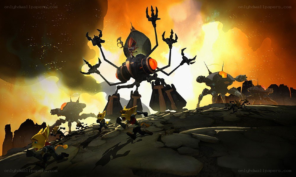 Ratchet and Clank battle robots