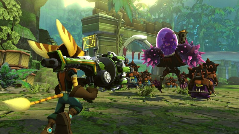 Ratchet and Clank in jungle battle
