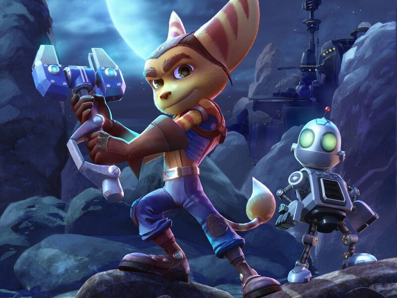 Ratchet and Clank on a rocky planet
