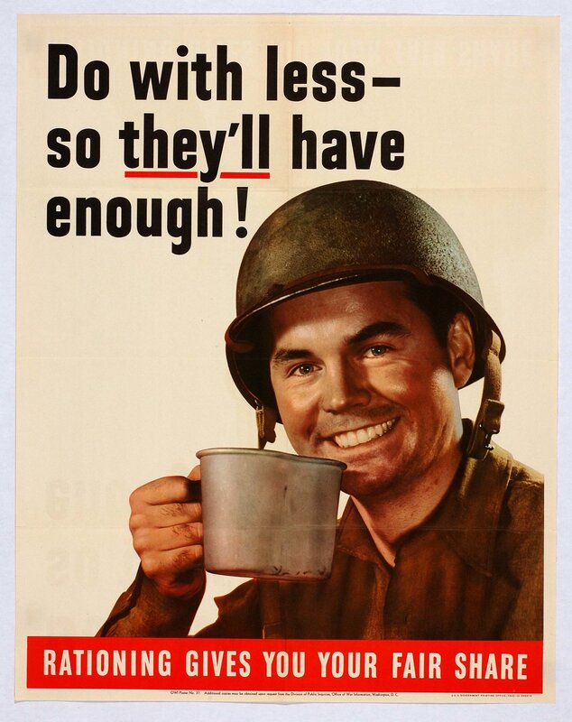rationing poster with soldier