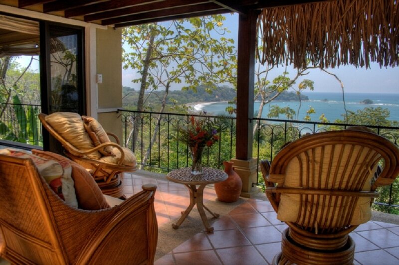 Rattan Chairs on Balcony