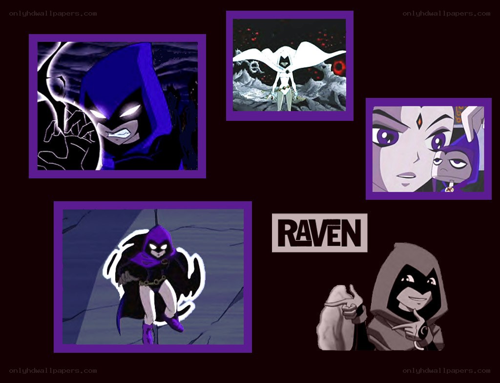 Raven character collage