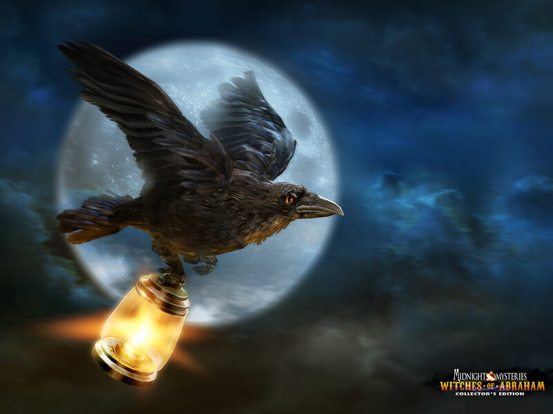 Raven Holding Lantern