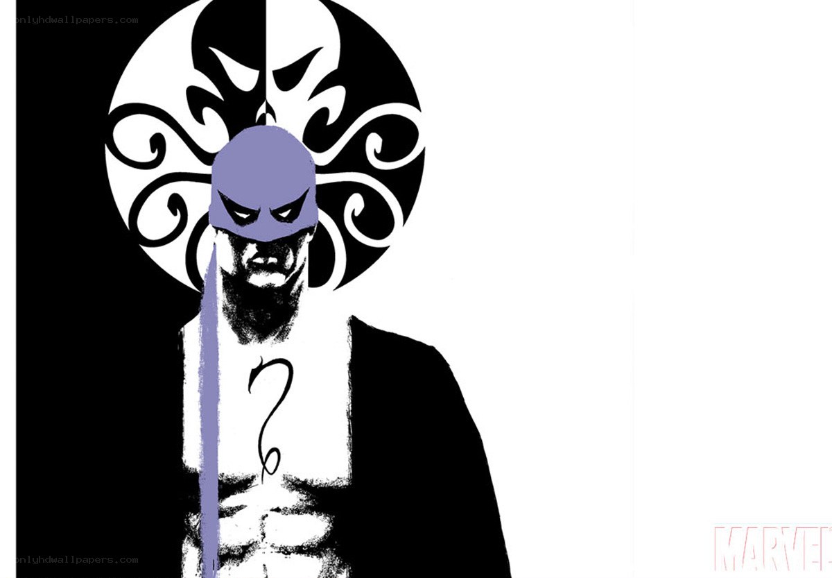 Raven in a purple mask