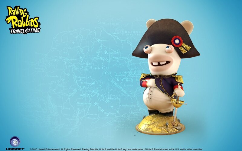 Raving Rabbids in Napoleonic costume