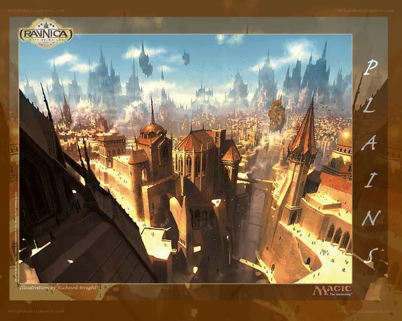 Ravnica cityscape illustration