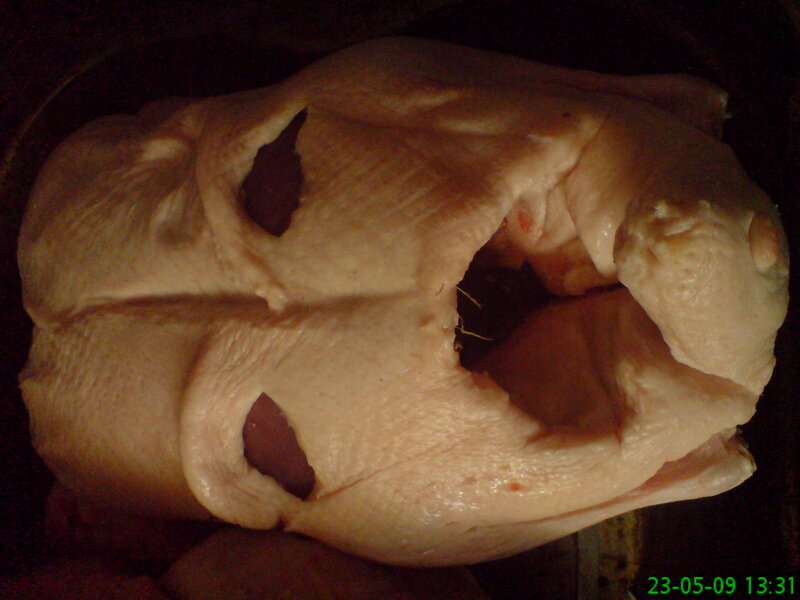 Raw Chicken in Pot