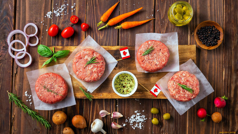 Raw Hamburger Patties