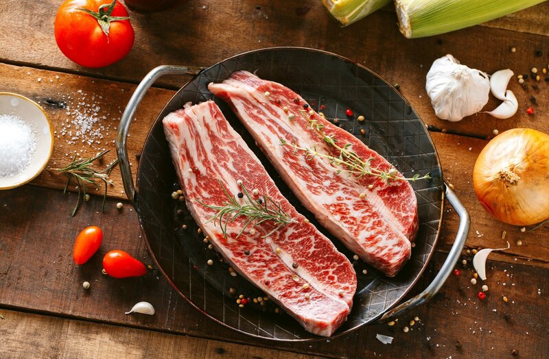 Raw Marbled Beef Ribs