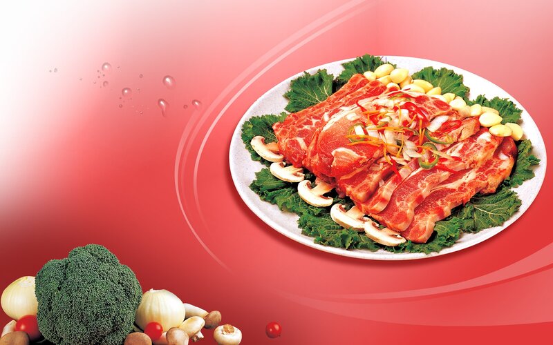 Raw Meat on a Plate