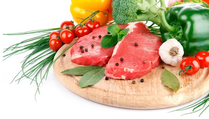 Raw Meat on Cutting Board