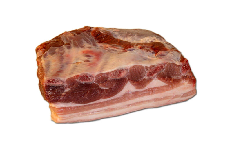 raw pork rib section