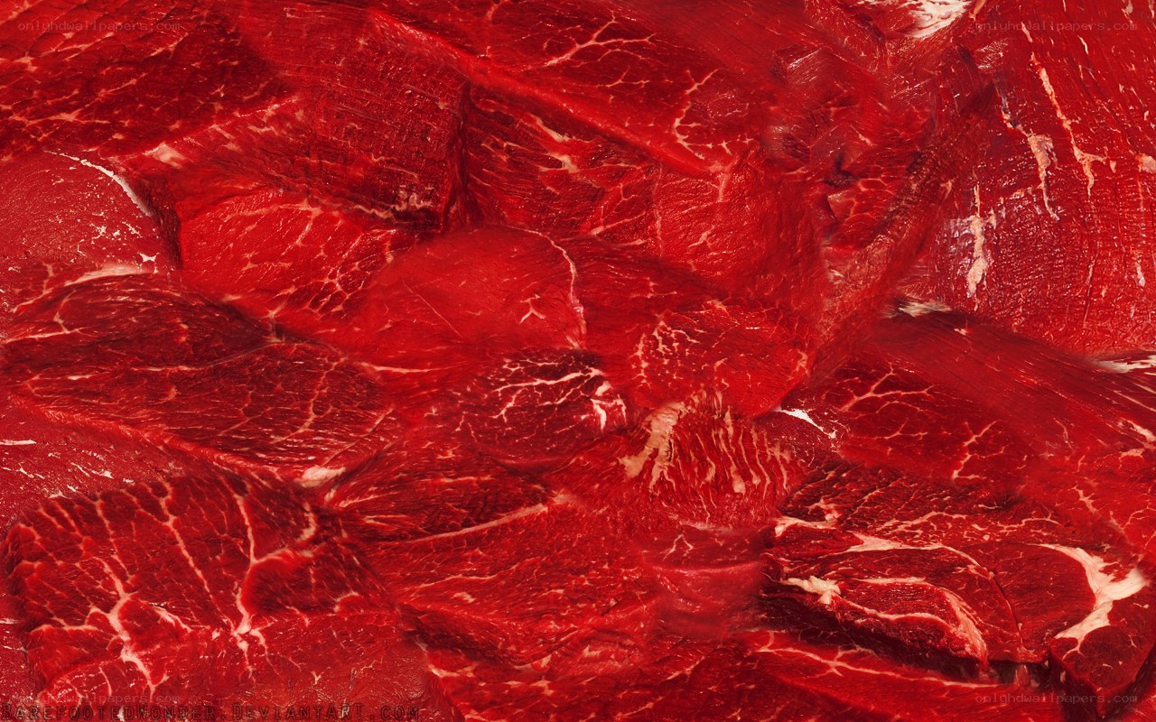 raw red meat texture