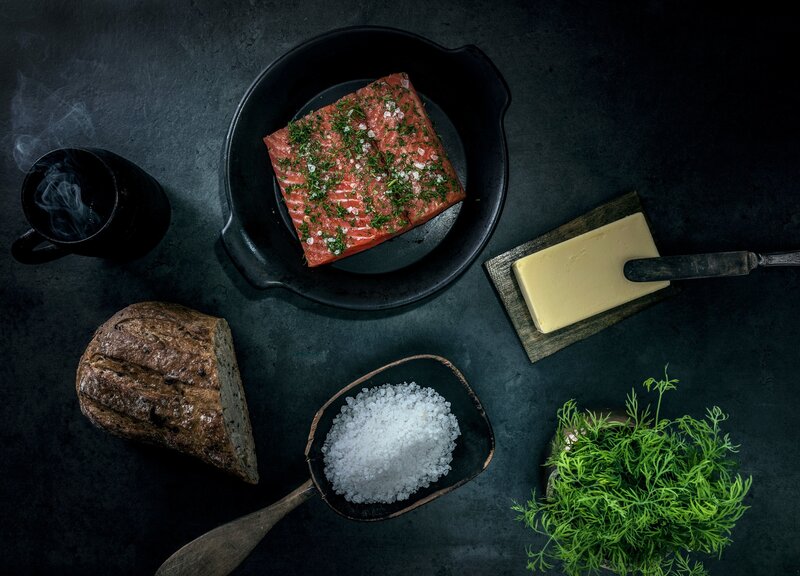 Raw Salmon Fillet — Black