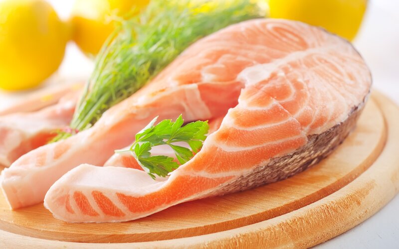 Raw Salmon Fillet — Orange