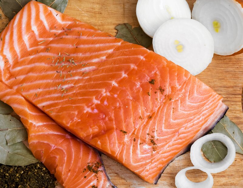 Raw Salmon Fillet