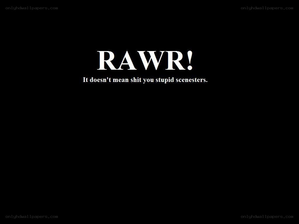 Raw text with sarcastic message
