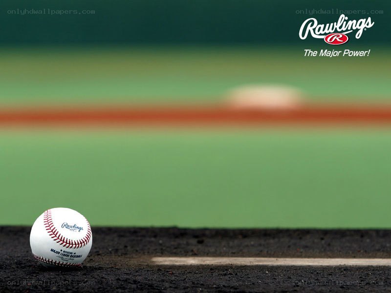 Rawlings baseball on field