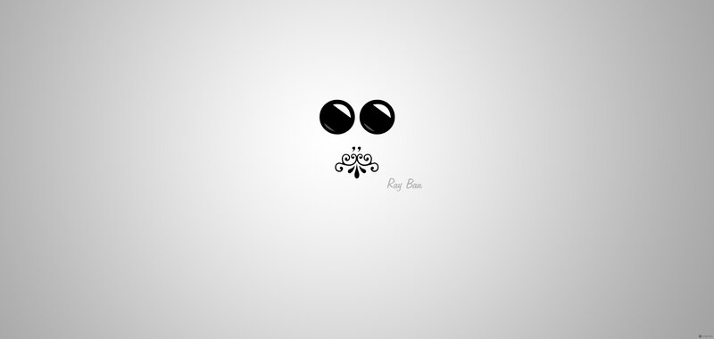 Ray Ban logo on gray background