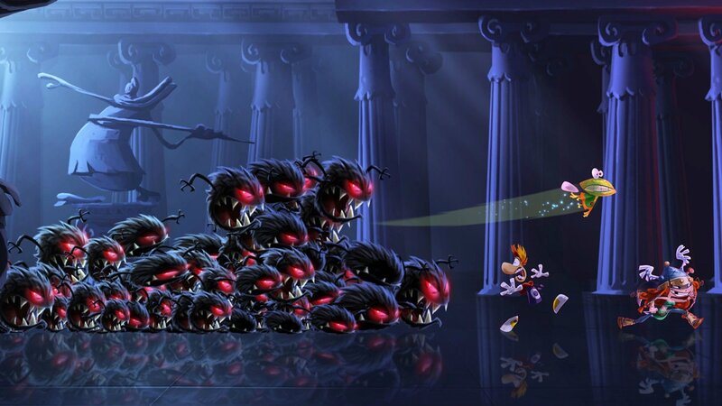 Rayman and friends fight monsters
