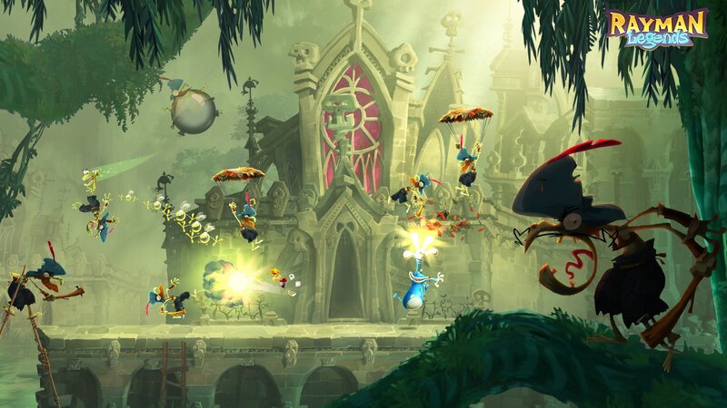 Rayman Fighting Enemies