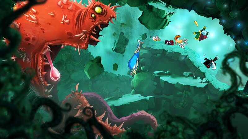 Rayman in a monster cave