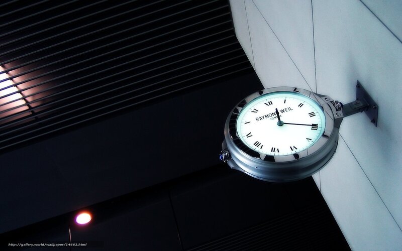 Raymond Weil clock on wall