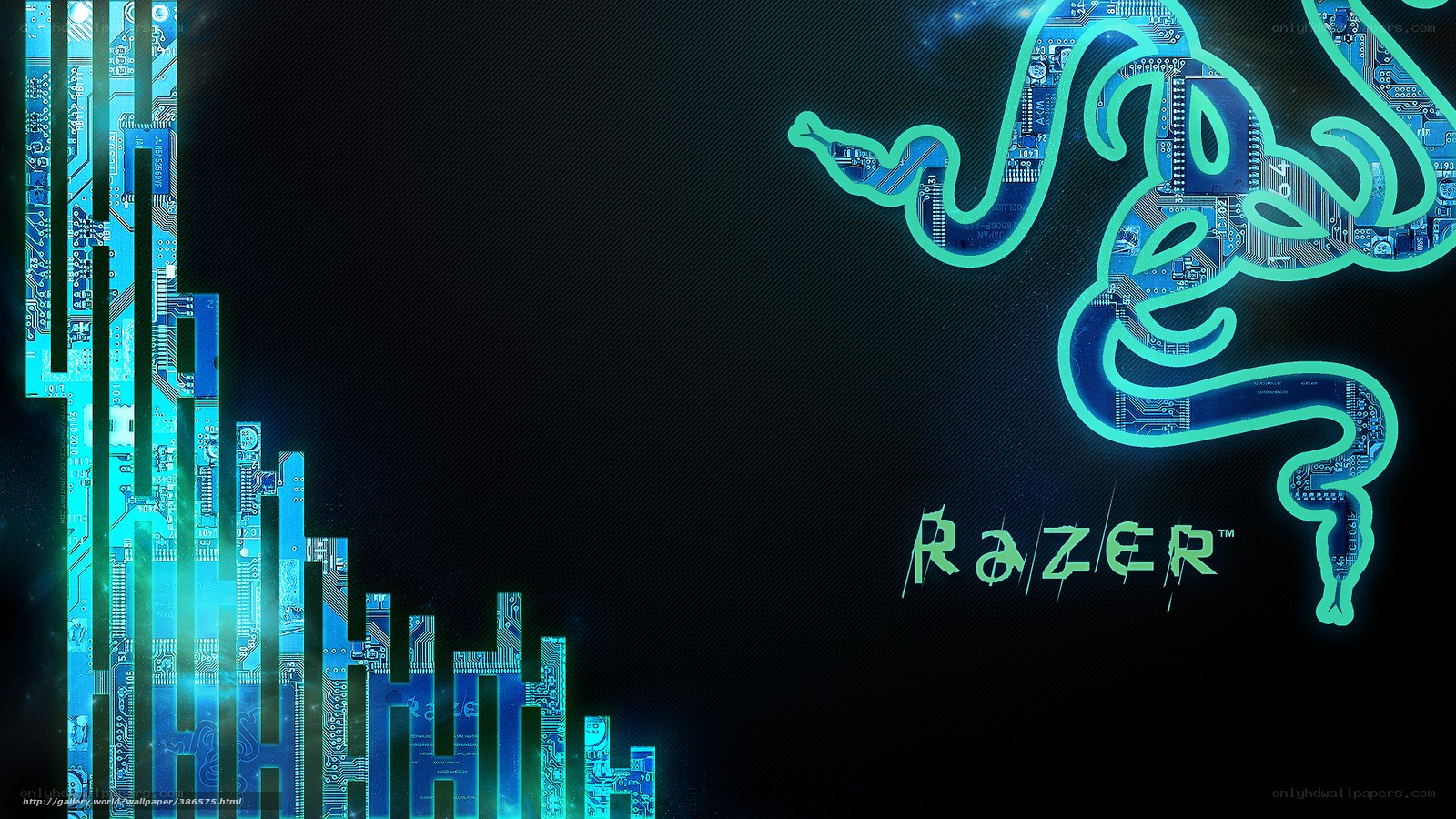 Razer circuit board wallpaper