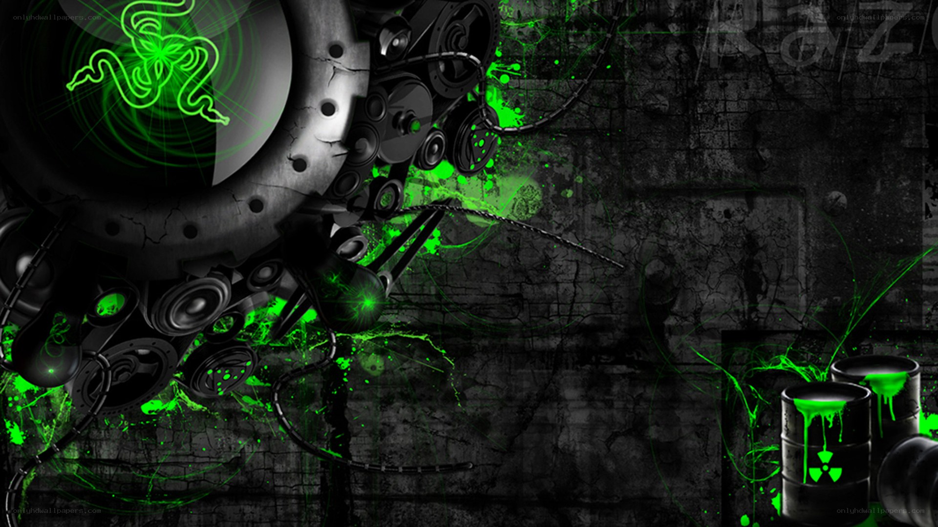 Razer green tech wallpaper
