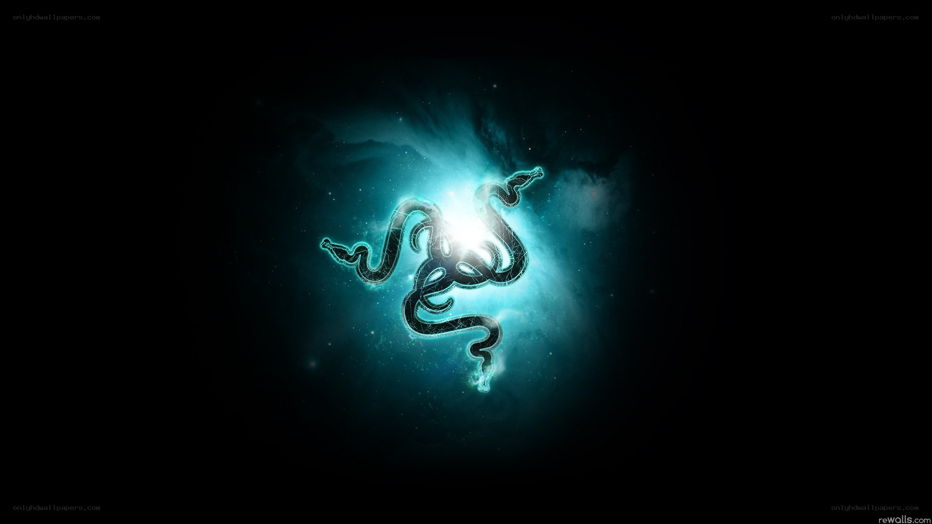 Razer logo in cosmic light
