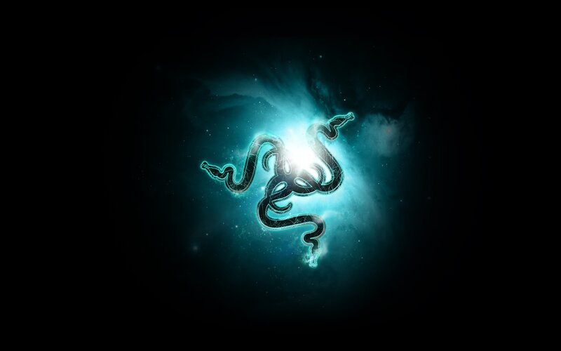 Razer Logo in Space — Black, Dramatic, Digital Art