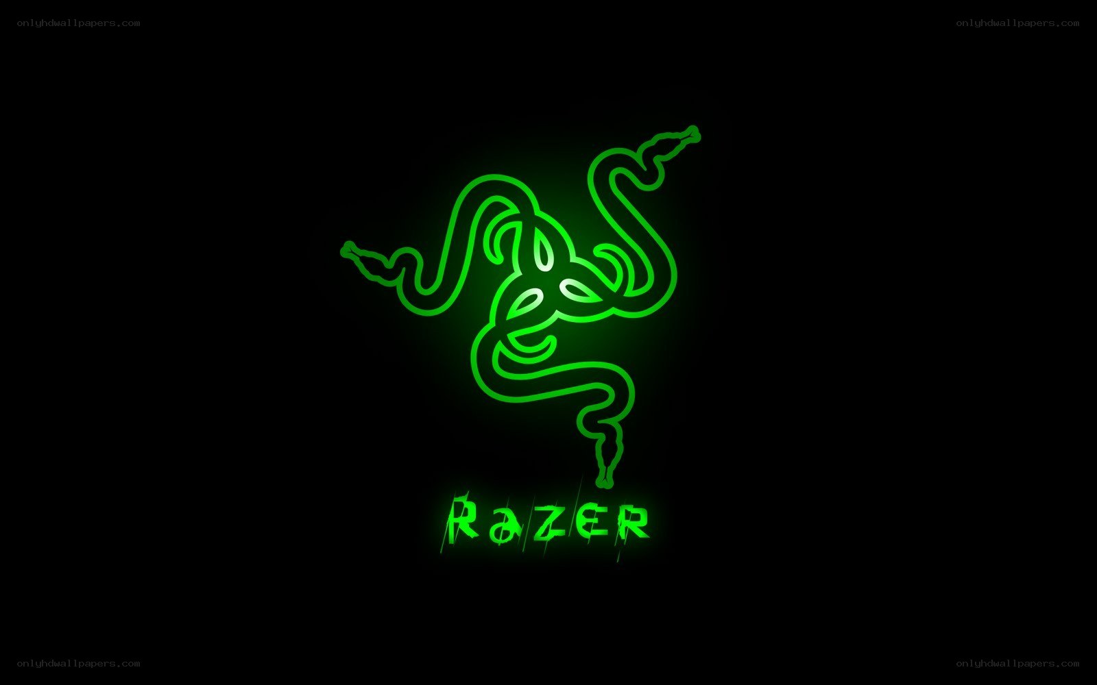 Razer logo neon green