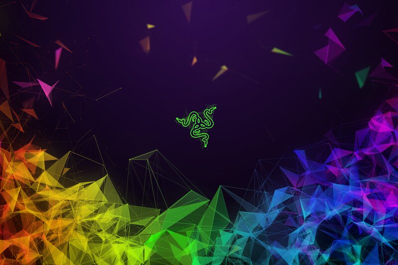 Razer Logo on Abstract Background — Purple, Futuristic
