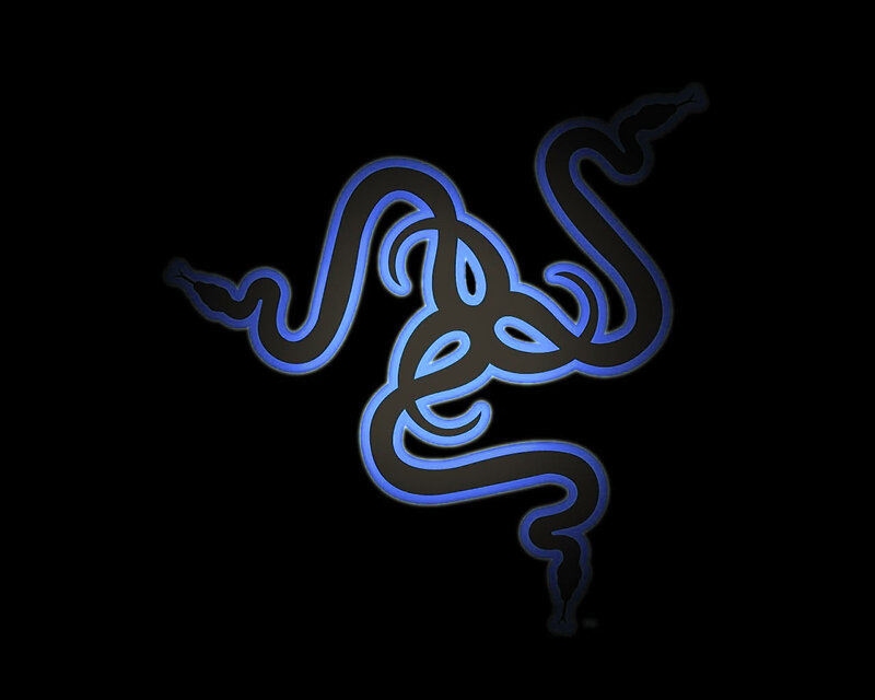 Razer logo on black background