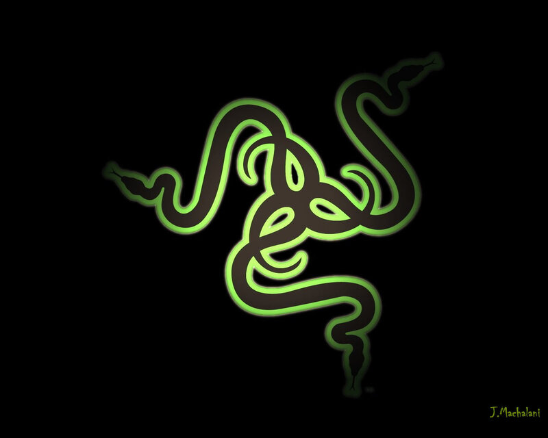 Razer logo on black background