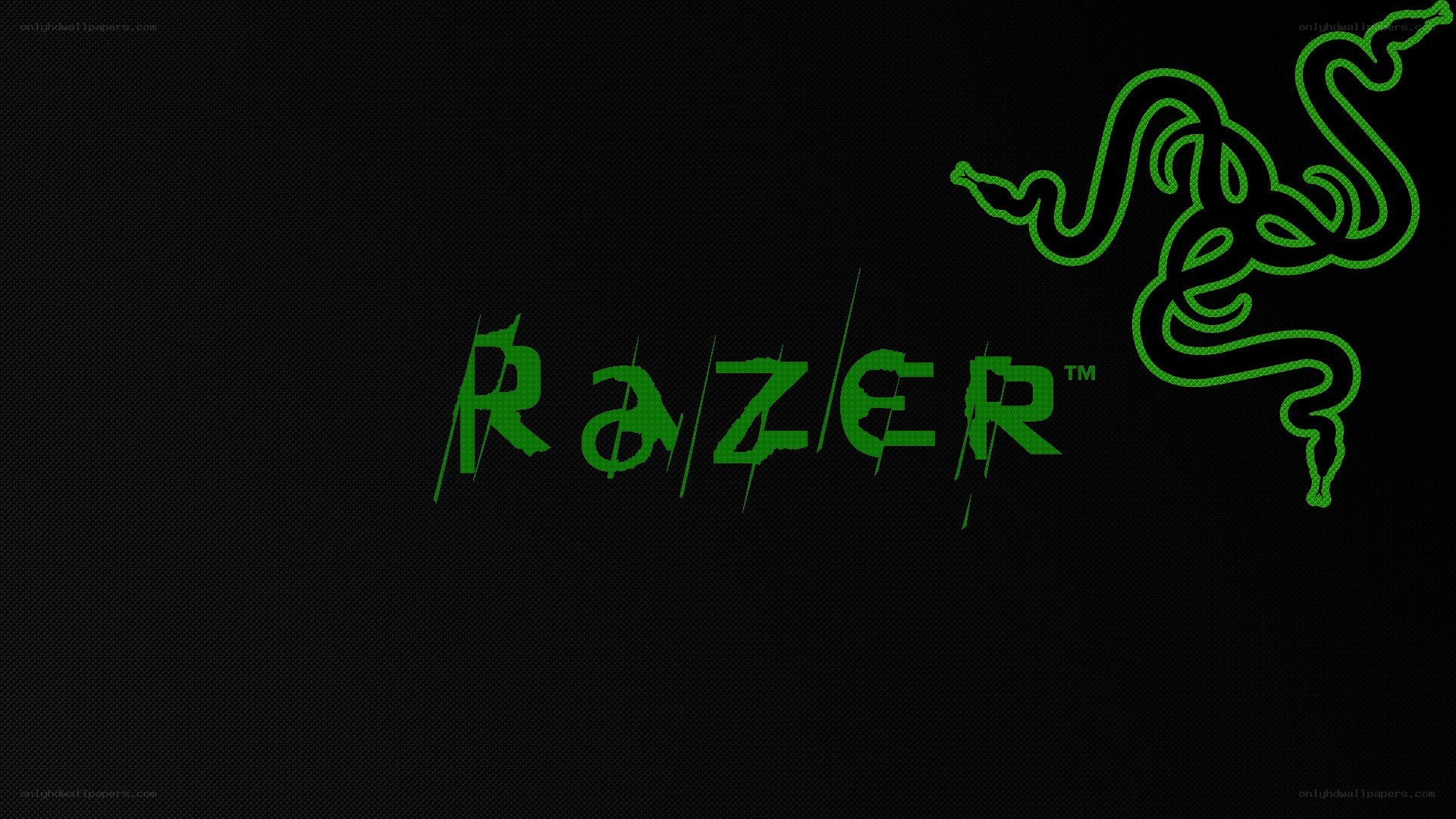 Razer logo on black background