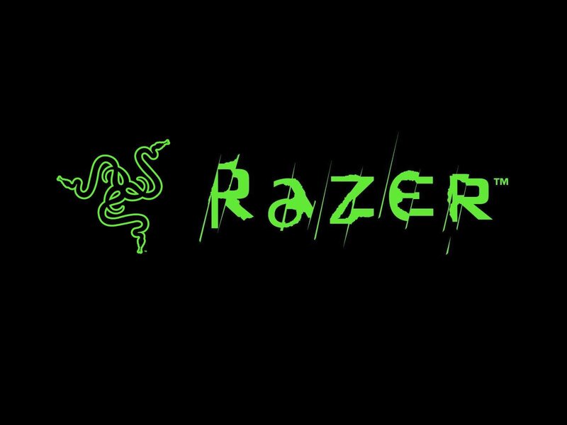 Razer logo on black background