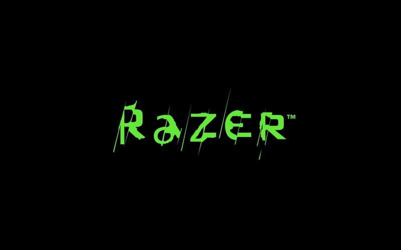 Razer logo on black background