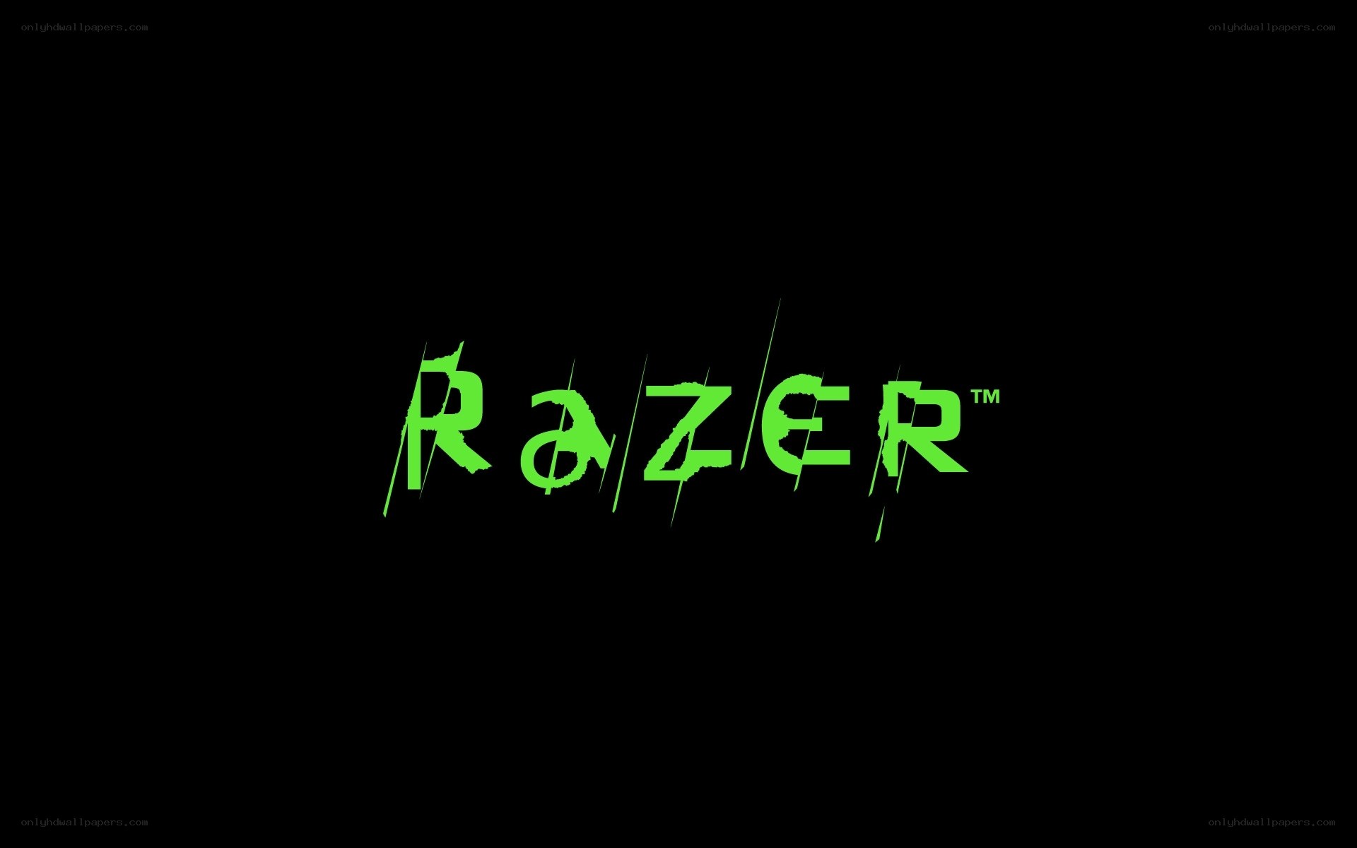 Razer logo on black background