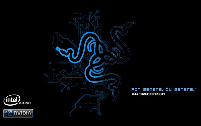 Razer Logo on Circuit Board — Black, Technological
