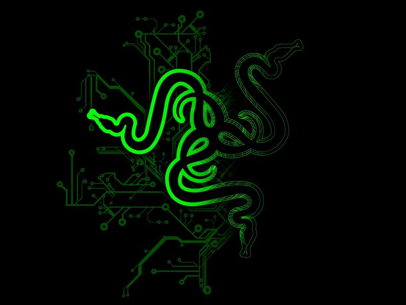Razer Logo on Circuit Board — Green