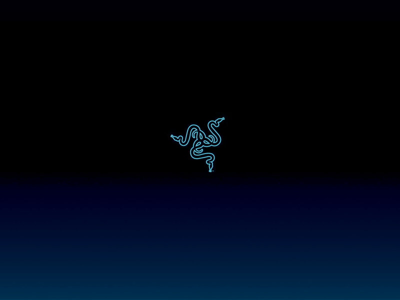 Razer logo on dark background